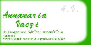 annamaria vaczi business card